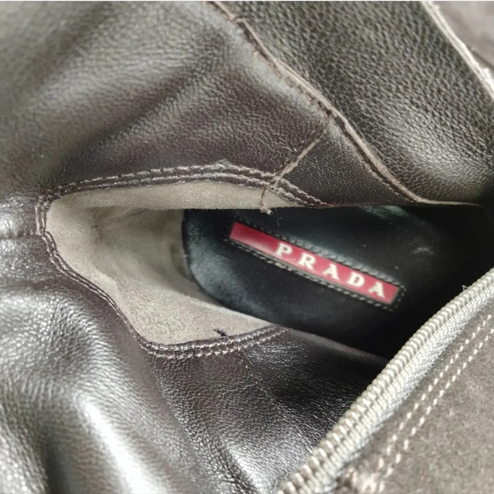 Prada Boots Women Brown Suede